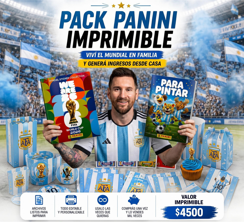 Pack Mundial 2026 Imprimible - Álbum +800 Figuritas + Regalos